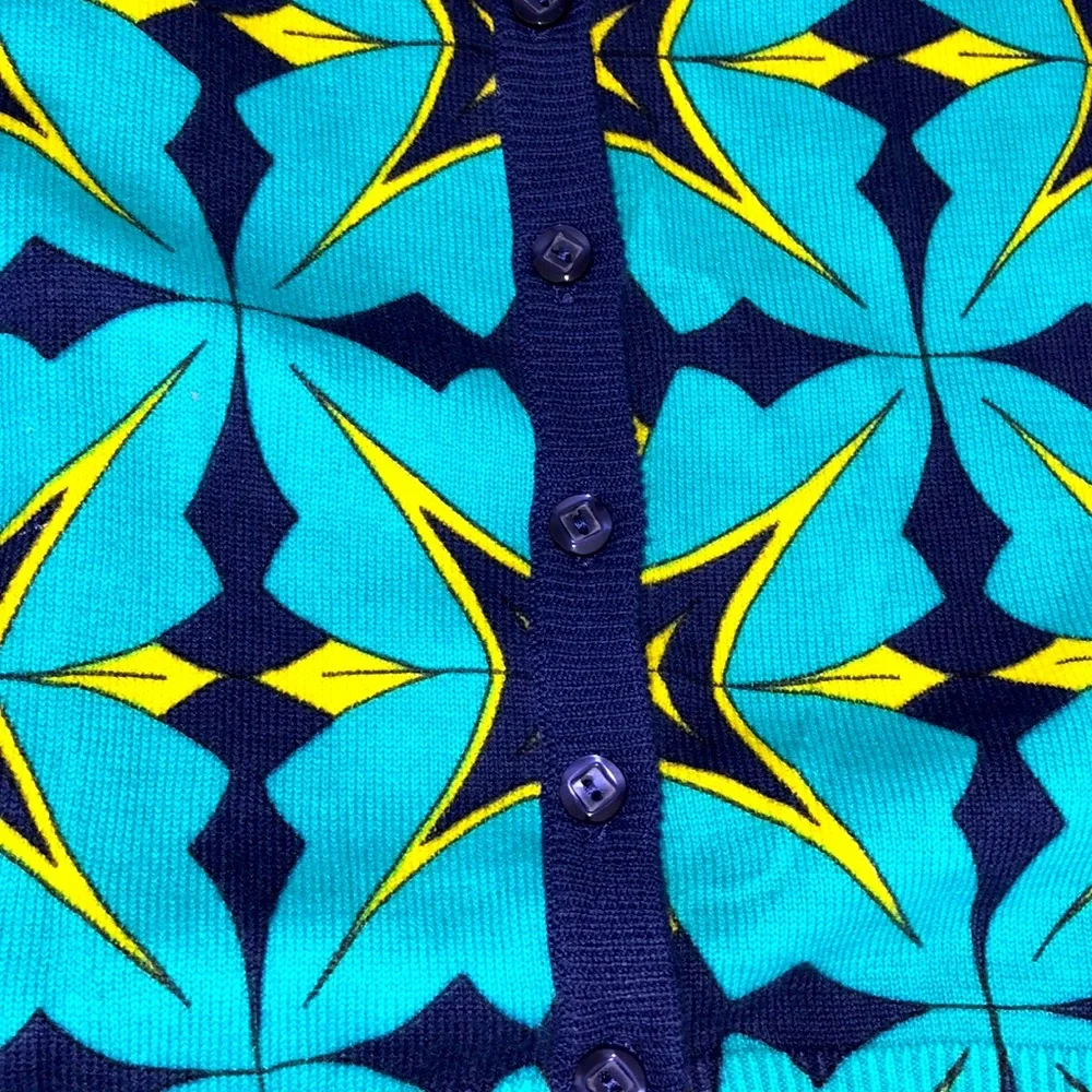 ANTHROPOLOGIE RETRO PIN UP 3/4 SLEEVE CARDIGAN - Picture 2 of 5